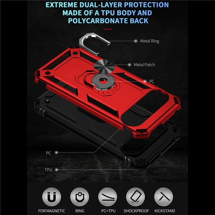 For Google Pixel 9 Pro XL Case Shockproof Kickstand PC+TPU Phone Cover