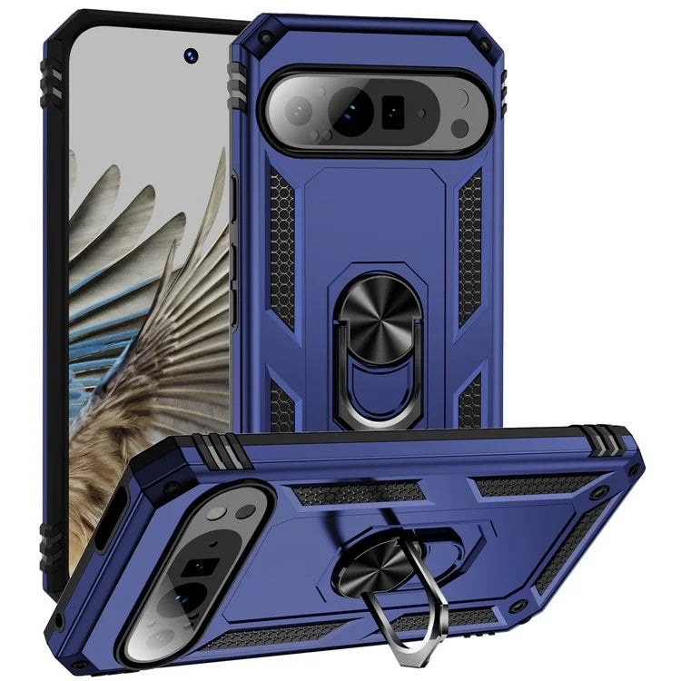 For Google Pixel 9 Pro XL Case Shockproof Kickstand PC+TPU Phone Cover
