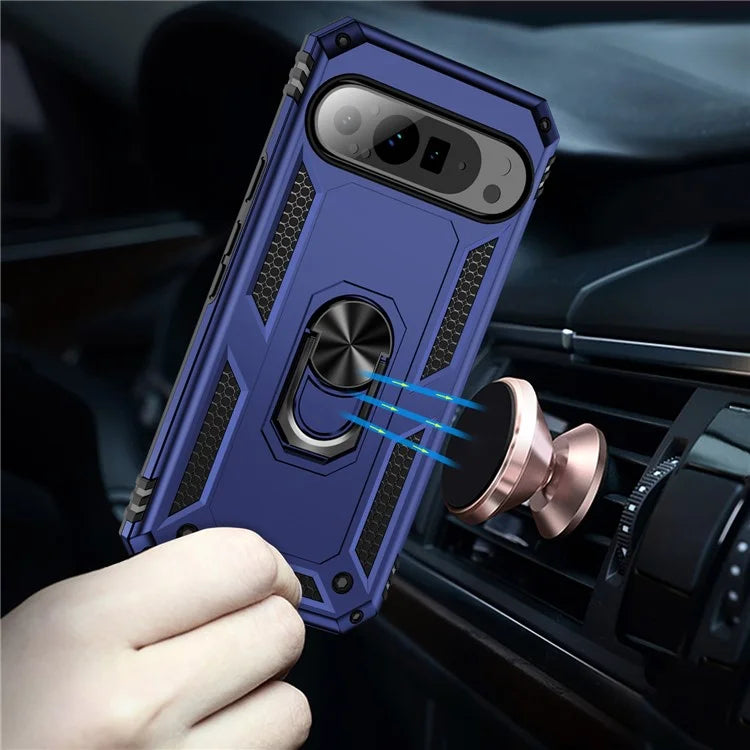 For Google Pixel 9 Pro XL Case Shockproof Kickstand PC+TPU Phone Cover