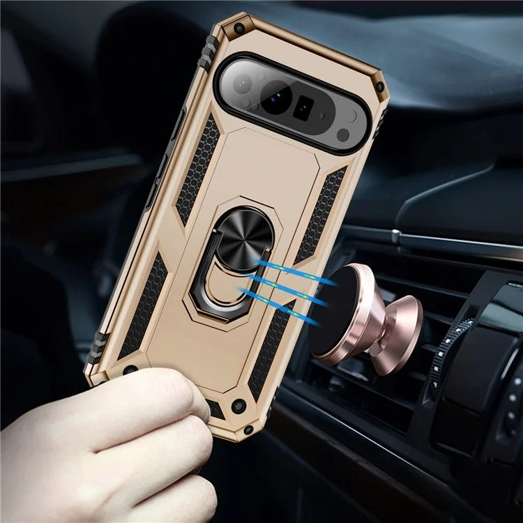 For Google Pixel 9 Pro XL Case Shockproof Kickstand PC+TPU Phone Cover