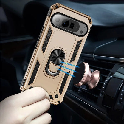 For Google Pixel 9 Pro XL Case Shockproof Kickstand PC+TPU Phone Cover