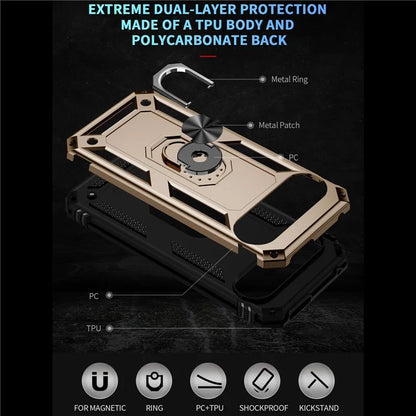 For Google Pixel 9 Pro XL Case Shockproof Kickstand PC+TPU Phone Cover
