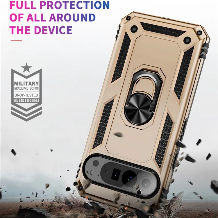 For Google Pixel 9 Pro XL Case Shockproof Kickstand PC+TPU Phone Cover