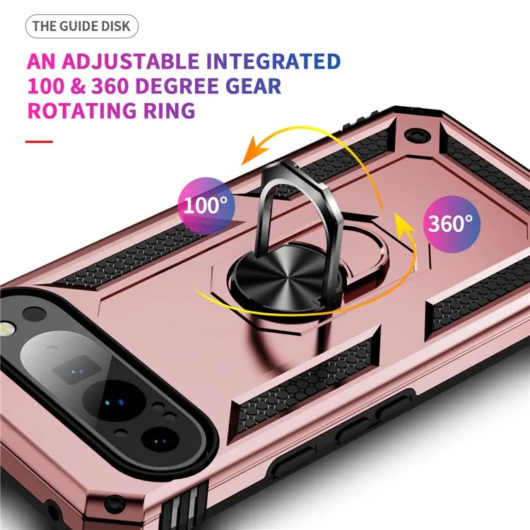 For Google Pixel 9 Pro XL Case Shockproof Kickstand PC+TPU Phone Cover