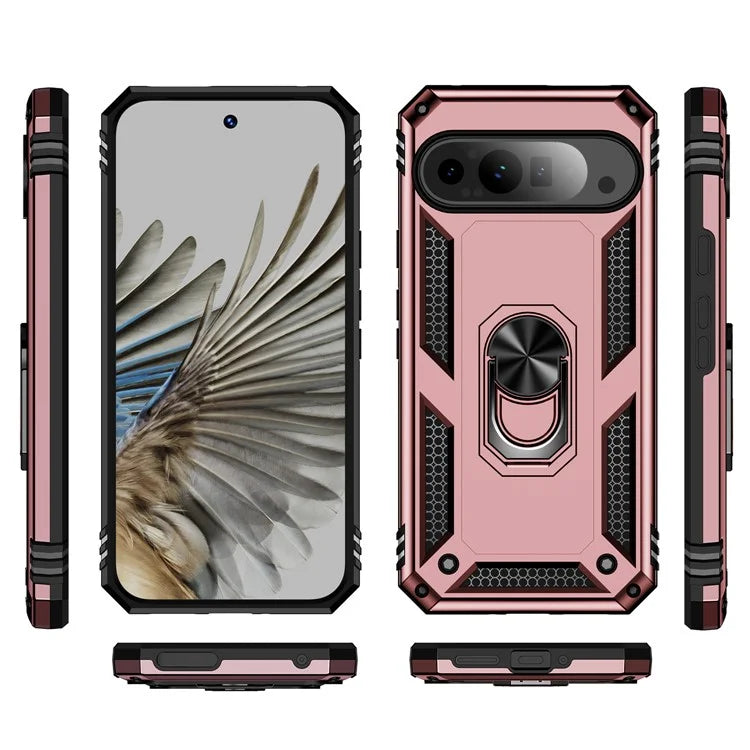 For Google Pixel 9 Pro XL Case Shockproof Kickstand PC+TPU Phone Cover