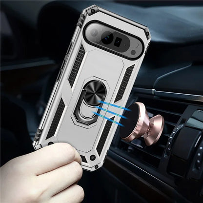 For Google Pixel 9 Pro XL Case Shockproof Kickstand PC+TPU Phone Cover