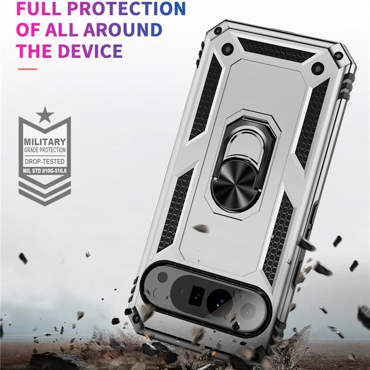 For Google Pixel 9 Pro XL Case Shockproof Kickstand PC+TPU Phone Cover