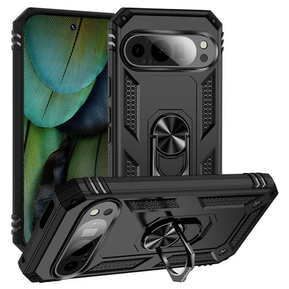 For Google Pixel 9 / Pixel 9 Pro Case Scratch-Proof PC+TPU Kickstand Phone Cover