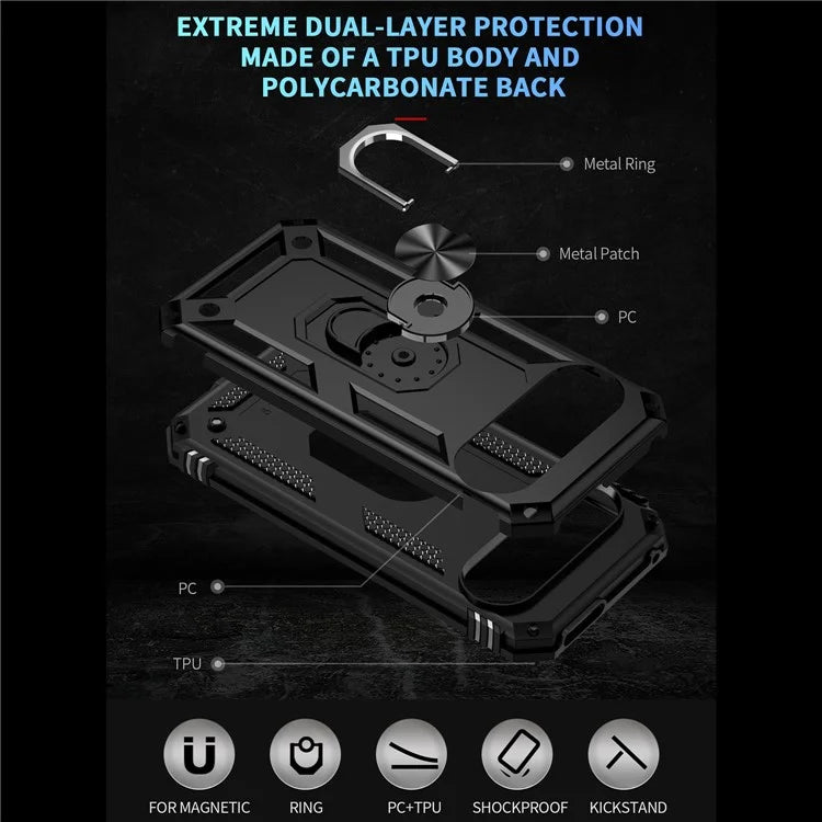For Google Pixel 9 / Pixel 9 Pro Case Scratch-Proof PC+TPU Kickstand Phone Cover