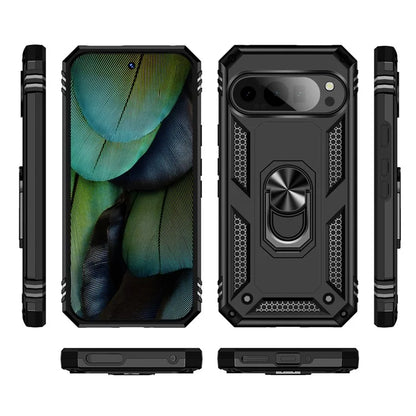 For Google Pixel 9 / Pixel 9 Pro Case Scratch-Proof PC+TPU Kickstand Phone Cover