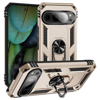 For Google Pixel 9 / Pixel 9 Pro Case Scratch-Proof PC+TPU Kickstand Phone Cover
