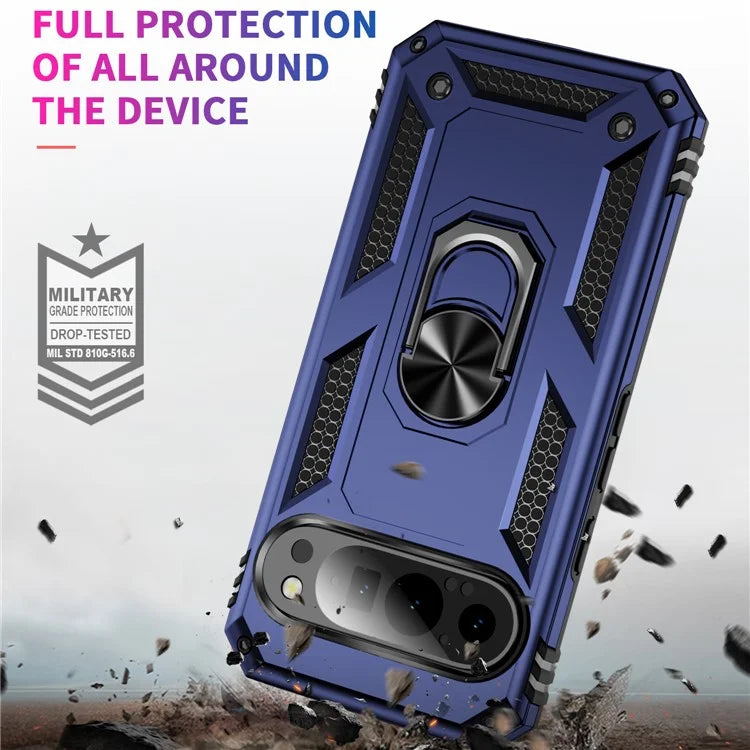 For Google Pixel 9 / Pixel 9 Pro Case Scratch-Proof PC+TPU Kickstand Phone Cover