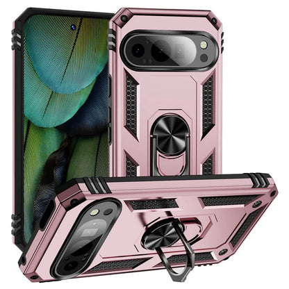 For Google Pixel 9 / Pixel 9 Pro Case Scratch-Proof PC+TPU Kickstand Phone Cover