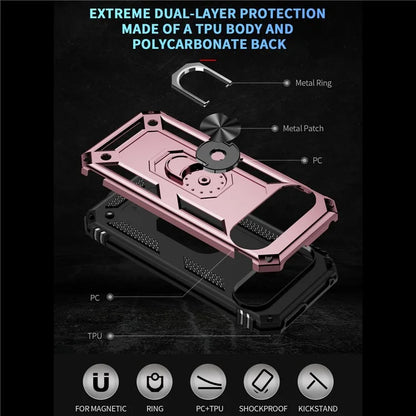 For Google Pixel 9 / Pixel 9 Pro Case Scratch-Proof PC+TPU Kickstand Phone Cover