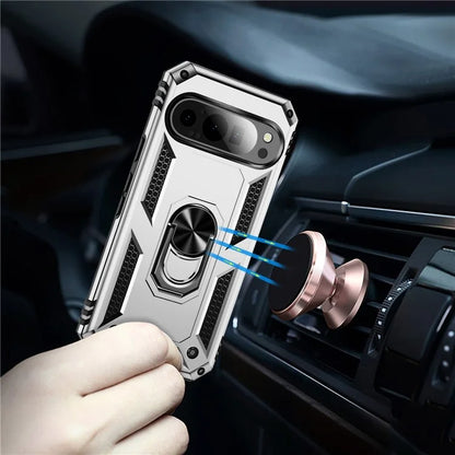 For Google Pixel 9 / Pixel 9 Pro Case Scratch-Proof PC+TPU Kickstand Phone Cover
