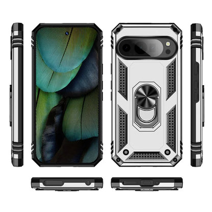 For Google Pixel 9 / Pixel 9 Pro Case Scratch-Proof PC+TPU Kickstand Phone Cover
