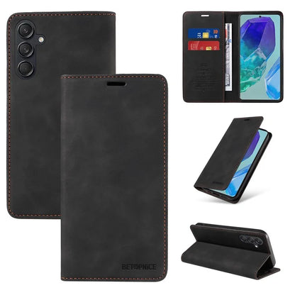 BETOPNICE 003 For Samsung Galaxy M55 5G / C55 5G / F55 5G Case Magnetic Closing Leather Cover RFID Blocking Wallet
