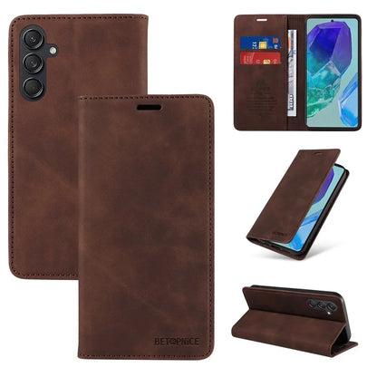 BETOPNICE 003 For Samsung Galaxy M55 5G / C55 5G / F55 5G Case Magnetic Closing Leather Cover RFID Blocking Wallet