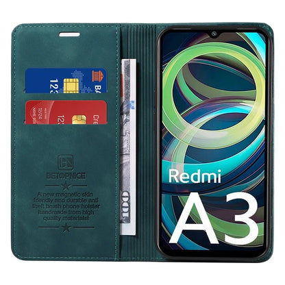 BETOPNICE 003 For Xiaomi Redmi A3 / Poco C61 4G Case RFID Blocking Wallet Leather+TPU Phone Protector