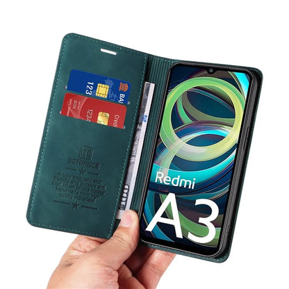 BETOPNICE 003 For Xiaomi Redmi A3 / Poco C61 4G Case RFID Blocking Wallet Leather+TPU Phone Protector