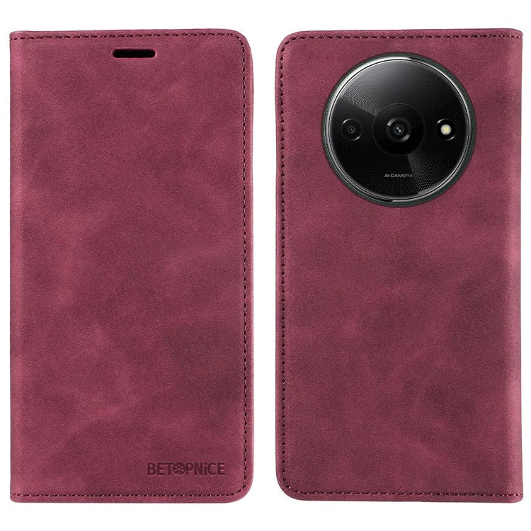 BETOPNICE 003 For Xiaomi Redmi A3 / Poco C61 4G Case RFID Blocking Wallet Leather+TPU Phone Protector