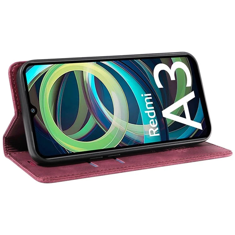 BETOPNICE 003 For Xiaomi Redmi A3 / Poco C61 4G Case RFID Blocking Wallet Leather+TPU Phone Protector