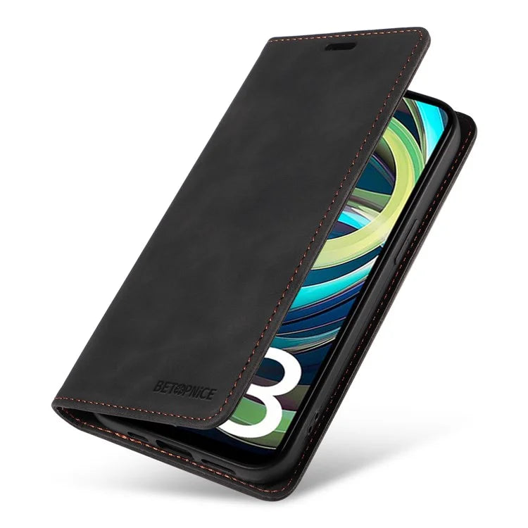 BETOPNICE 003 For Xiaomi Redmi A3 / Poco C61 4G Case RFID Blocking Wallet Leather+TPU Phone Protector