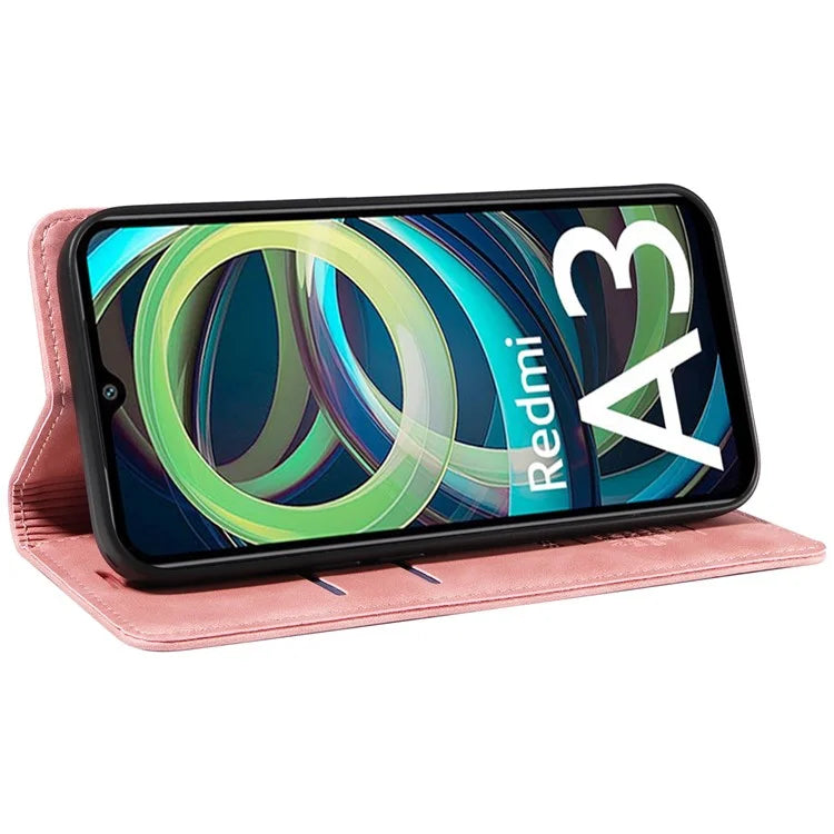 BETOPNICE 003 For Xiaomi Redmi A3 / Poco C61 4G Case RFID Blocking Wallet Leather+TPU Phone Protector