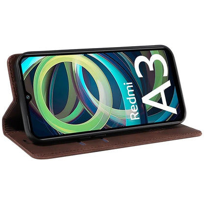 BETOPNICE 003 For Xiaomi Redmi A3 / Poco C61 4G Case RFID Blocking Wallet Leather+TPU Phone Protector