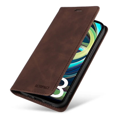 BETOPNICE 003 For Xiaomi Redmi A3 / Poco C61 4G Case RFID Blocking Wallet Leather+TPU Phone Protector