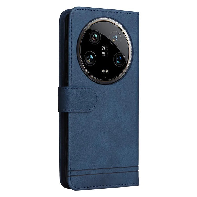 For Xiaomi 14 Ultra Phone Case Flip Leather+TPU Cover with Magnetic Clasp