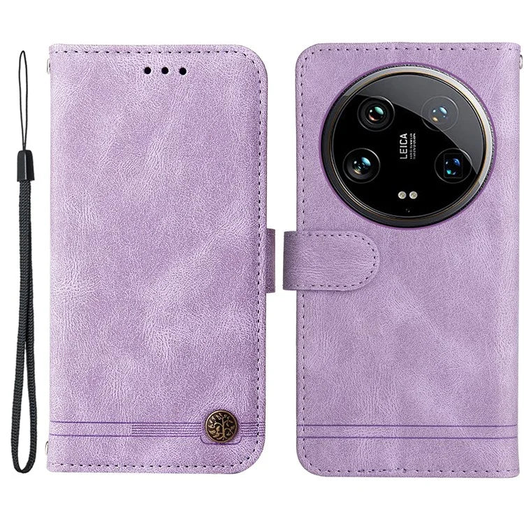 For Xiaomi 14 Ultra Phone Case Flip Leather+TPU Cover with Magnetic Clasp