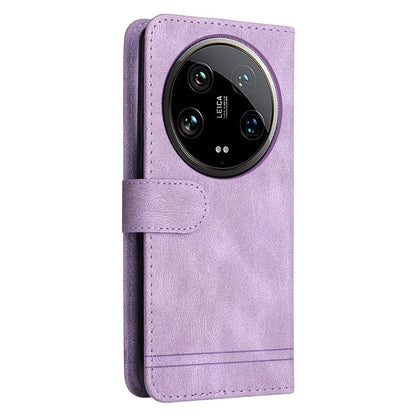 For Xiaomi 14 Ultra Phone Case Flip Leather+TPU Cover with Magnetic Clasp