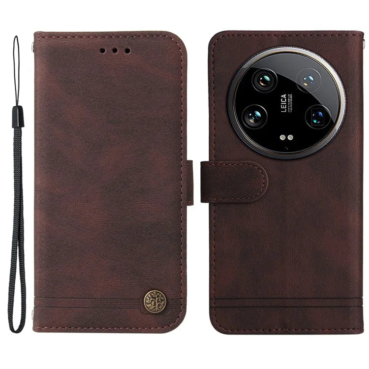 For Xiaomi 14 Ultra Phone Case Flip Leather+TPU Cover with Magnetic Clasp