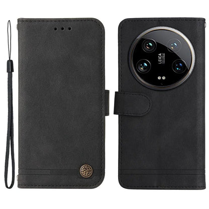For Xiaomi 14 Ultra Phone Case Flip Leather+TPU Cover with Magnetic Clasp