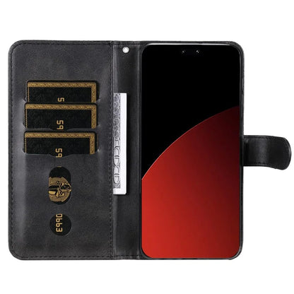 For Xiaomi Civi 4 Pro 5G / 14 Civi 5G Case Stand Calf Texture Anti-Dust Phone Cover with Zipper Pocket