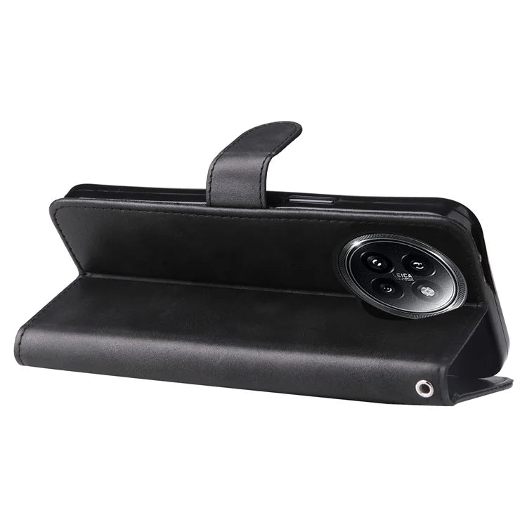 For Xiaomi Civi 4 Pro 5G / 14 Civi 5G Case Stand Calf Texture Anti-Dust Phone Cover with Zipper Pocket