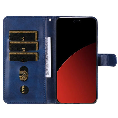 For Xiaomi Civi 4 Pro 5G / 14 Civi 5G Case Stand Calf Texture Anti-Dust Phone Cover with Zipper Pocket