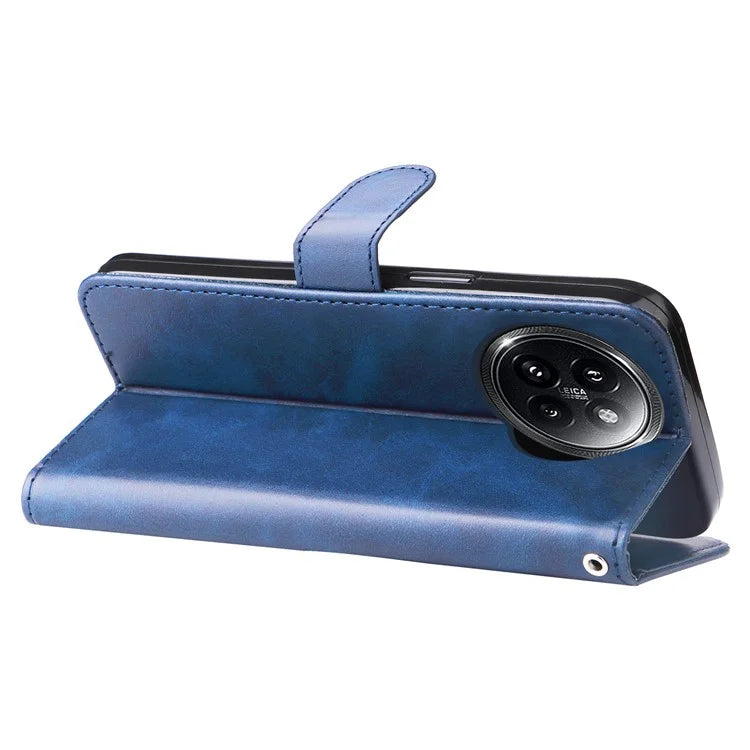 For Xiaomi Civi 4 Pro 5G / 14 Civi 5G Case Stand Calf Texture Anti-Dust Phone Cover with Zipper Pocket
