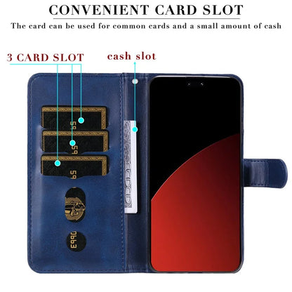 For Xiaomi Civi 4 Pro 5G / 14 Civi 5G Case Stand Calf Texture Anti-Dust Phone Cover with Zipper Pocket