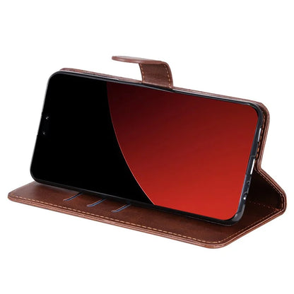 For Xiaomi Civi 4 Pro 5G / 14 Civi 5G Case Stand Calf Texture Anti-Dust Phone Cover with Zipper Pocket