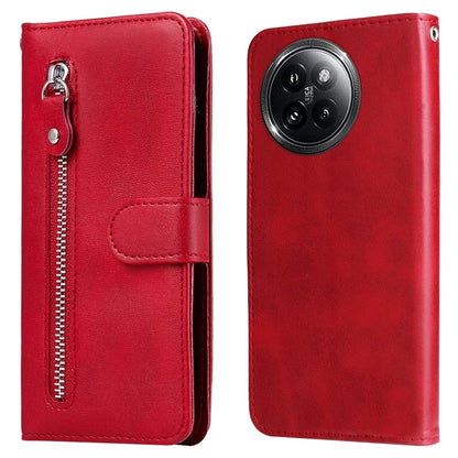 For Xiaomi Civi 4 Pro 5G / 14 Civi 5G Case Stand Calf Texture Anti-Dust Phone Cover with Zipper Pocket