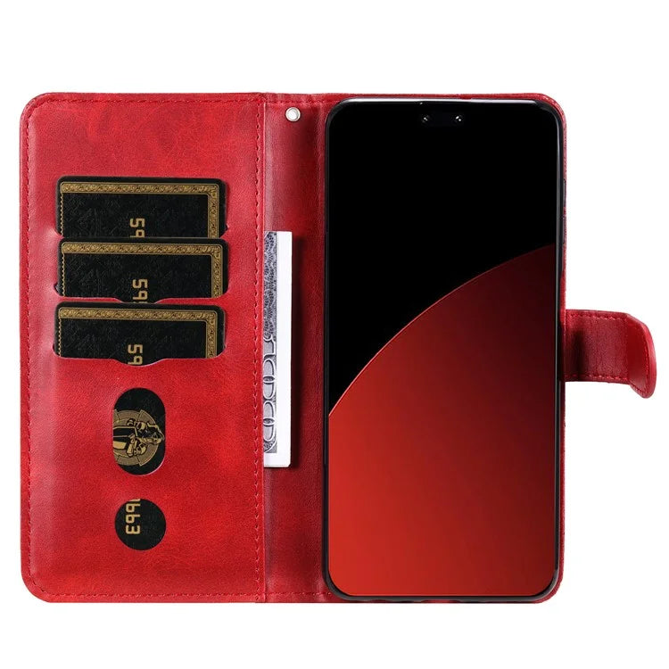 For Xiaomi Civi 4 Pro 5G / 14 Civi 5G Case Stand Calf Texture Anti-Dust Phone Cover with Zipper Pocket