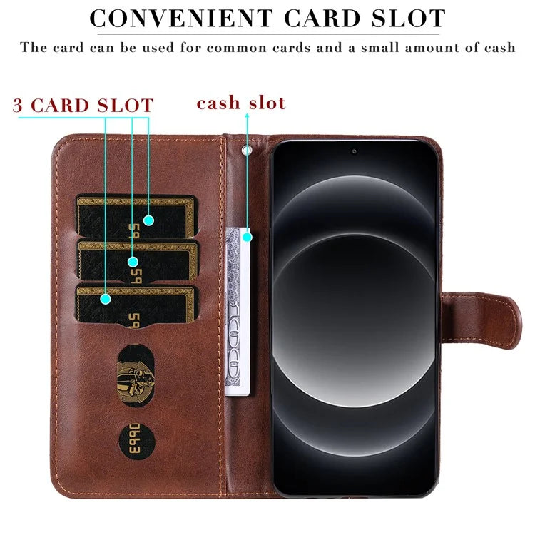 For Xiaomi 14 Ultra Case Calf Texture Zipper Wallet PU Leather Protective Phone Cover