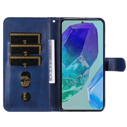 For Samsung Galaxy M55 5G / C55 5G / F55 5G Case Calf Texture Zipper Pocket Wallet Mobile Phone Cover