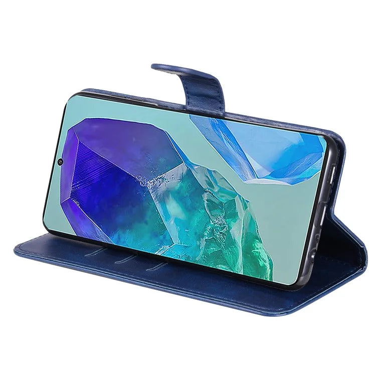 For Samsung Galaxy M55 5G / C55 5G / F55 5G Case Calf Texture Zipper Pocket Wallet Mobile Phone Cover