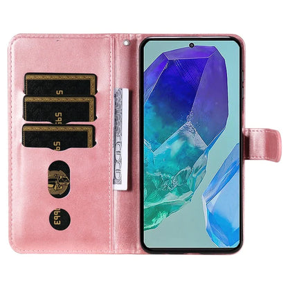 For Samsung Galaxy M55 5G / C55 5G / F55 5G Case Calf Texture Zipper Pocket Wallet Mobile Phone Cover