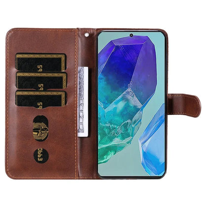 For Samsung Galaxy M55 5G / C55 5G / F55 5G Case Calf Texture Zipper Pocket Wallet Mobile Phone Cover