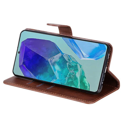 For Samsung Galaxy M55 5G / C55 5G / F55 5G Case Calf Texture Zipper Pocket Wallet Mobile Phone Cover