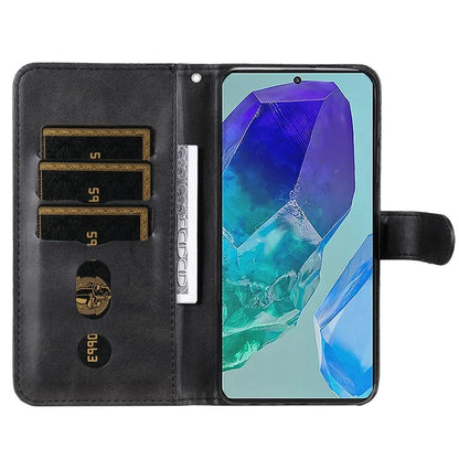 For Samsung Galaxy M55 5G / C55 5G / F55 5G Case Calf Texture Zipper Pocket Wallet Mobile Phone Cover